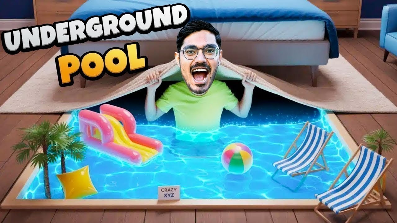 We Made a Secret Swimming Pool Underground😳   100% Real