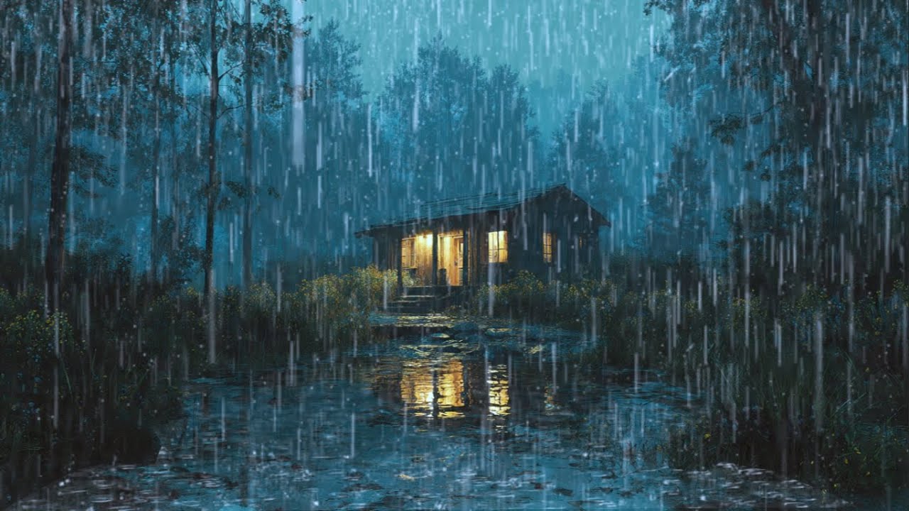 Peaceful Forest Cabin 🌲 Rain Sounds for Sleeping | 8 Hours - YouTube