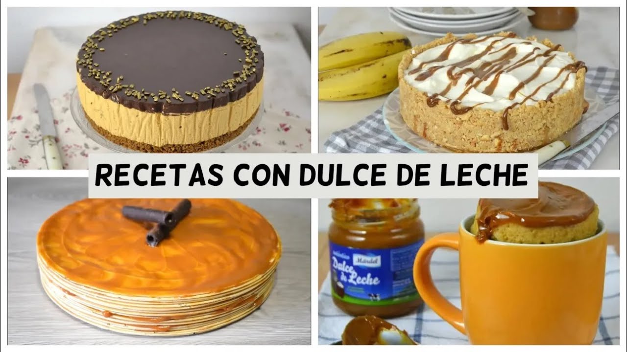 5 RECETAS FACILES con DULCE DE LECHE | ¿Qué tarta o dulce es tu favorito?