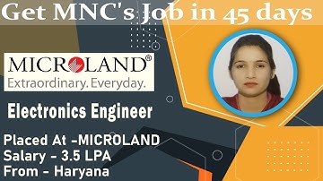 Congrats, Neelam | ELECTRONICS ENGINEER | 3.5LPA | Got selected as "System Engineer" in "MICROLAND"