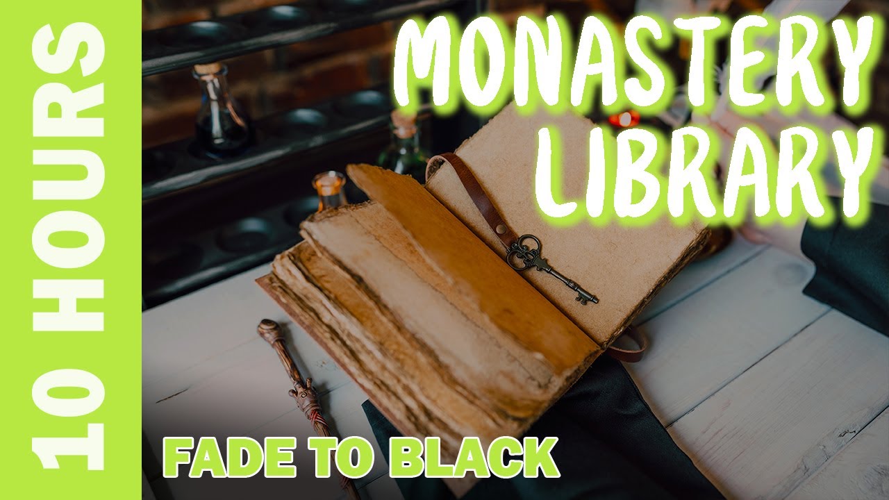 🎧10 HOURS MONASTERY LIBRARY | medieval contemplation in ancient writing room | SOUNDS FOR SANITY