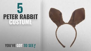 Top 10 Peter Rabbit Costume [2018]: Pagreberya Brown Bunny Ears Headband Handmade Plush Party