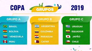 Copa America 2019 Brazil ; Teams fixtures; Draw Groups ; Schedule of matches