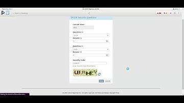 Change Password and Security Questions