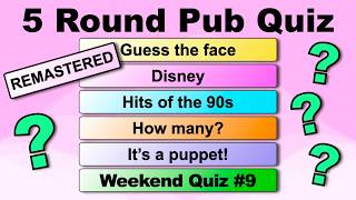 Weekend Pub Quiz #9 (REMASTERED) - 5 rounds of pictures, puzzles & trivia!