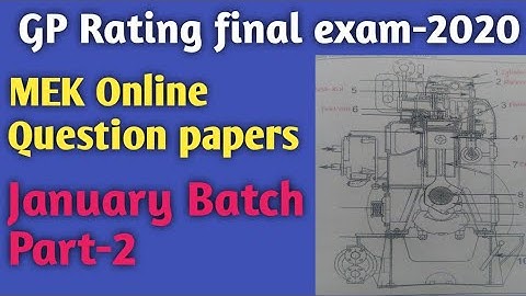 GP Rating final exam MEK online Question Paper Part-2