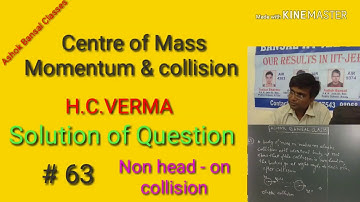 Solution of Question # 63/ Centre of mass,Momentum and collision/ H.C.VERMA/ tNEE/IIT JEE