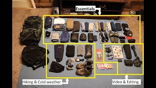 How to Pack bag for World Travel (All weather &amp; hike).