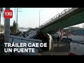 Cae tráiler de puente en Cuautitlán Izcalli; Causa 6 heridos - Las Noticias