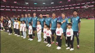 Team Singapore sings the Anthem proudly at the Kai Tak Stadium! | AFC Asian Cup 2027 Qualifiers
