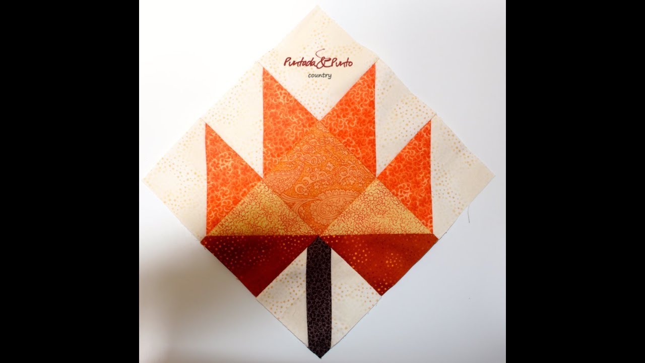 MAPLE LEAF  QUILT BLOCK  -   QUILT HOJA DE ARCE