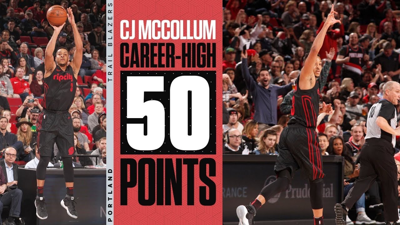 CJ McCollum 50 Points Career High vs Bulls! Sat 4th Quarter! 2017-18 Season smoove b