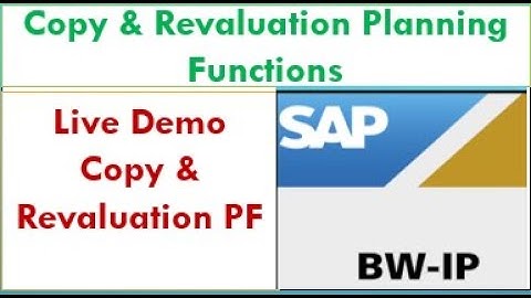 SAP BW Integrated Planning - Copy Planning Function | Revaluation Planning Function with Example