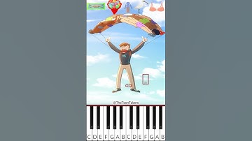 Can Mr.Beast Fly With Featable Parachute (@TheToonTubers) - Octave Piano Tutorial
