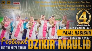 Juara Harapan 4 Festival Dzikir Maulid,Pasal HABIBUN Grub MARA'TUSSOLIHAH Desa Parit Setia Kec.Jawai