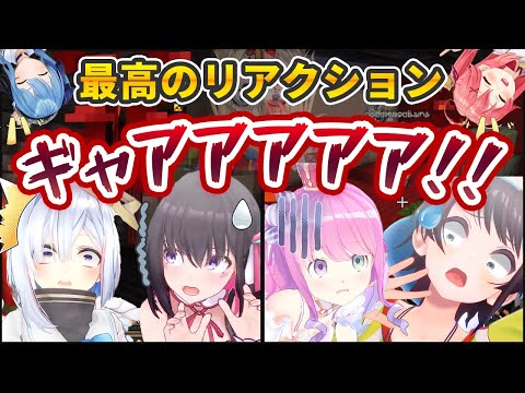 しら建お化け屋敷の客として完璧なリアクションをするAZKi・かなたペアとスバル・ルーナペア【ホロライブ切り抜き】