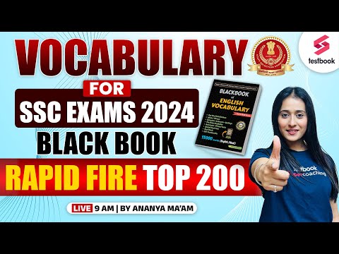 SSC 2024 | Black Book Vocabulary | 5000 Vocabulary PYQs English Classes by Ananya Ma'am