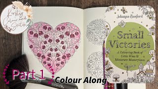 Colour along in JOHANNA BASFORD small victories ~ heart page part 1