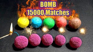 EXPERIMENT | 15000 Matches VS Play doh| Fire Ball domino SUBSCRIBE ...