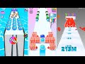 Jelly Run 2048 vs Ball Blend vs Number Merge – Insane Scores! (16F vs 128A 1500B)