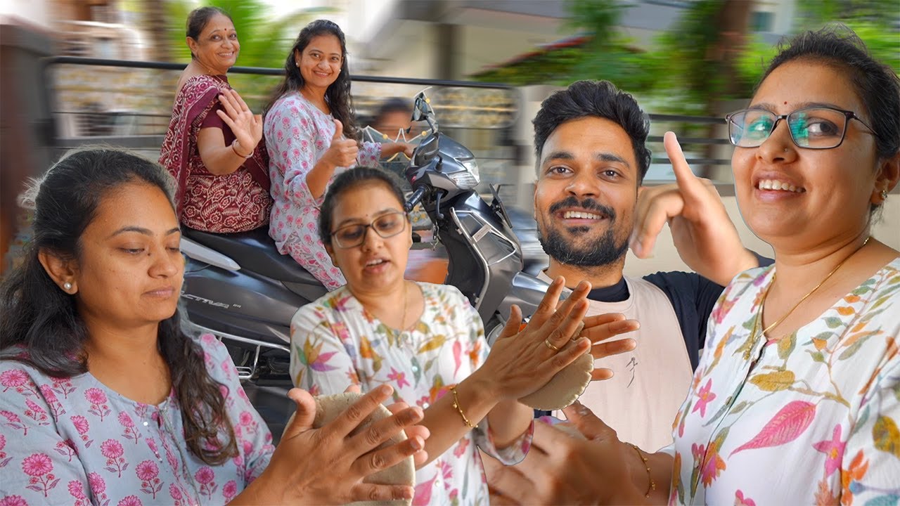 bhumika ko rotla banana sikhaya aur do saal ke baad scooter leke shopping ke liye nikle !