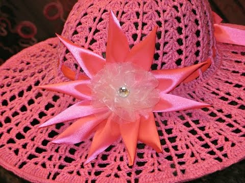 Как связать шляпу крючком. How to crochet hat