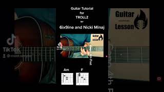 6ix9ine & Nicki Minaj - TROLLZ | Short Guitar Tutorial #guitartutorial