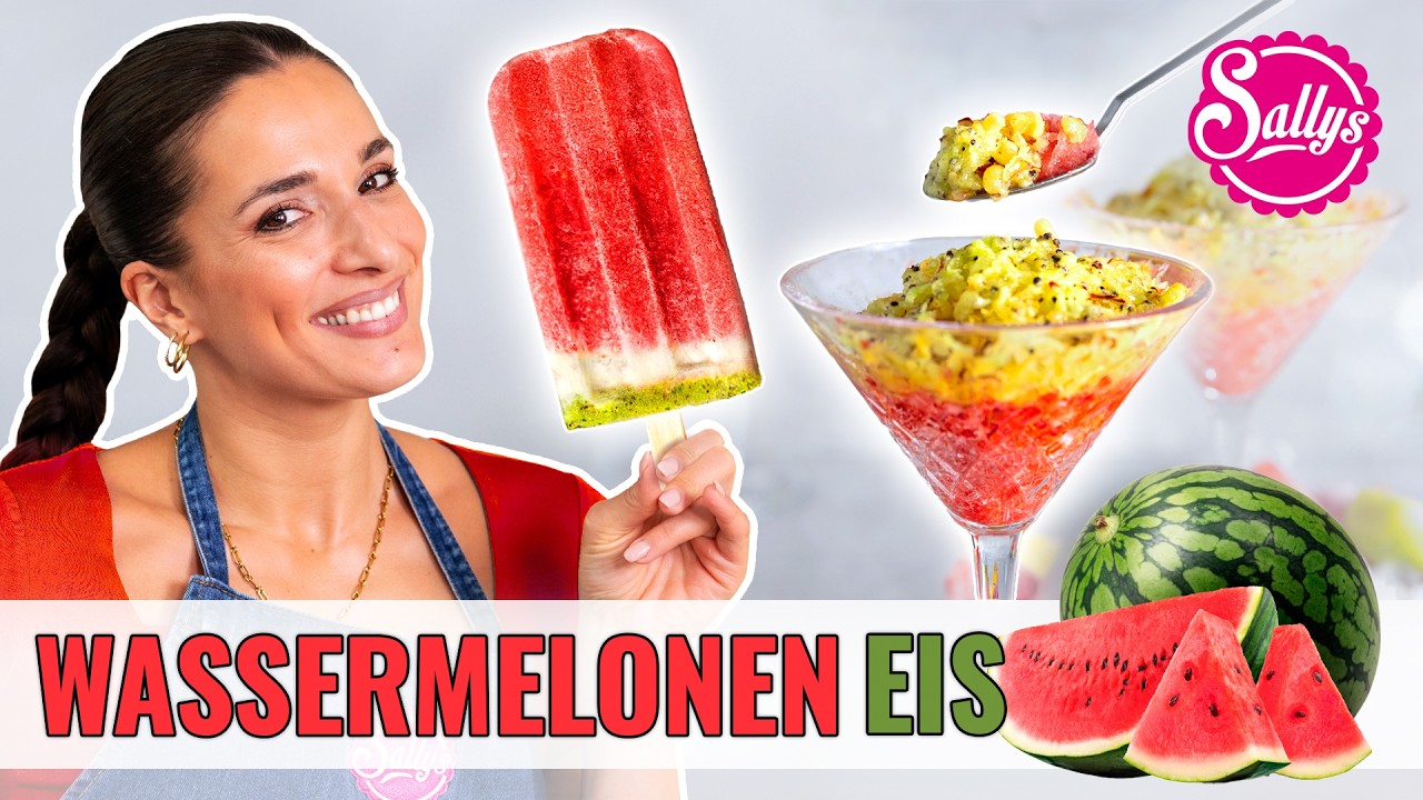 2 gesunde Wassermelonen-Eis Rezepte | Ela probiert🍉😍 | Sallys Welt