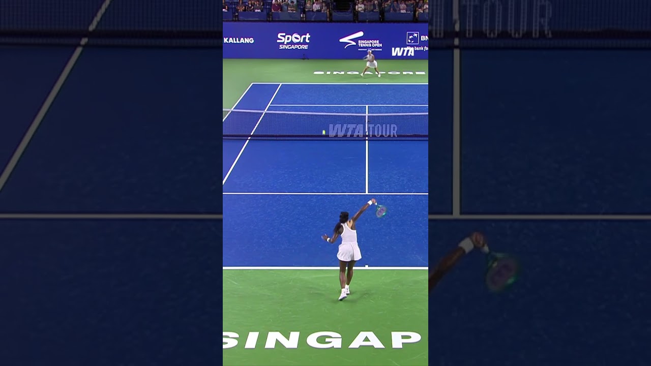 Parks looking sharp in Singapore ⭐ Alycia Parks showing off her strength in Singapore. #SgTennisOpen