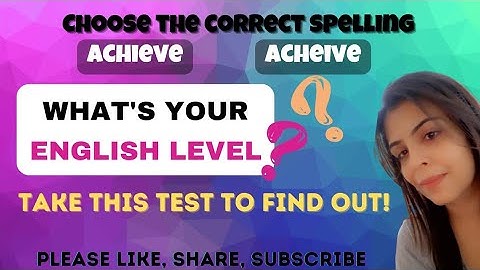 Spelling Quiz, Test your English Spelling abilities with this Quiz, English Lesson#englishgk