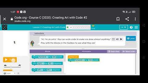 Code.org Course C lesson 7 Creating Art with Code part 1