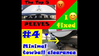 Mitsubishi Pajero - spare wheel lift + wheel cover & trailer coupling mods. Top 5 Pajero Peeves - #4