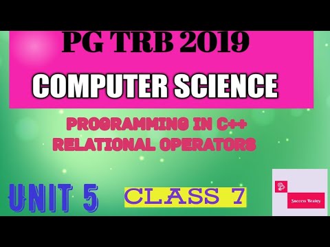C++||Unit 5|| Operators - Relational Operators