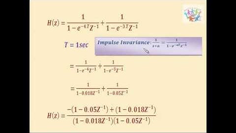 Converting analog filter to digital filter using Impulse inveriant method