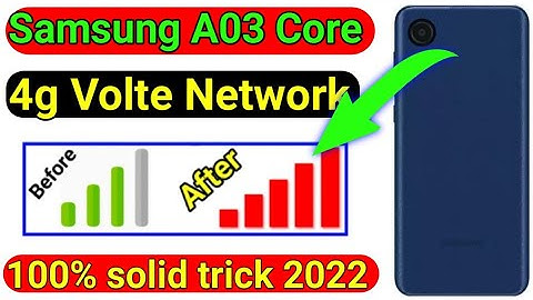 Samsung A03 Core 4g Volte setting 2022 | How to solve Network problem Samsung A03 core 2022