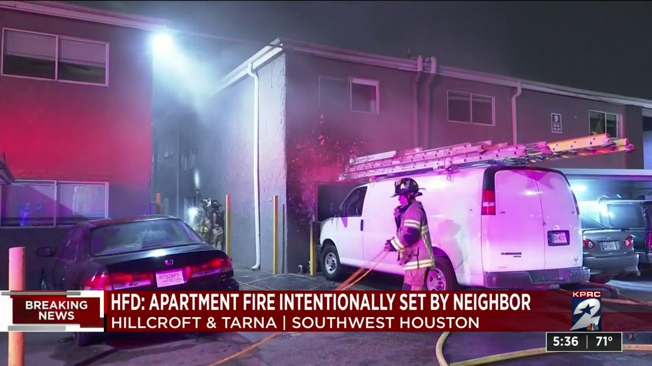 Apartment fire intentionally set by neighbor in southwest Houston ...