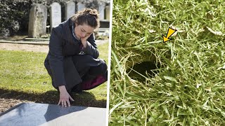 Woman Finds Hole Next To Husband's Grave, Her Face Turns Pale After Finding This