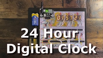 24h Digital Clock using only CMOS. No microcontroller.