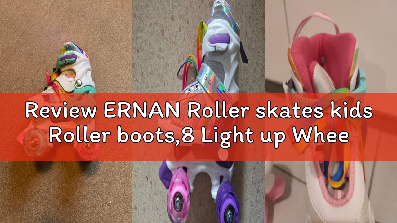 Review ERNAN Roller skates kids Roller boots,8 Light up Wheels and 4 Sizes Adjustable.Rollerskates f