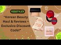 Korean Beauty Haul & Reviews from YesStyle   Exclusive Discount Code | Un-Boxing | Gala Beauty