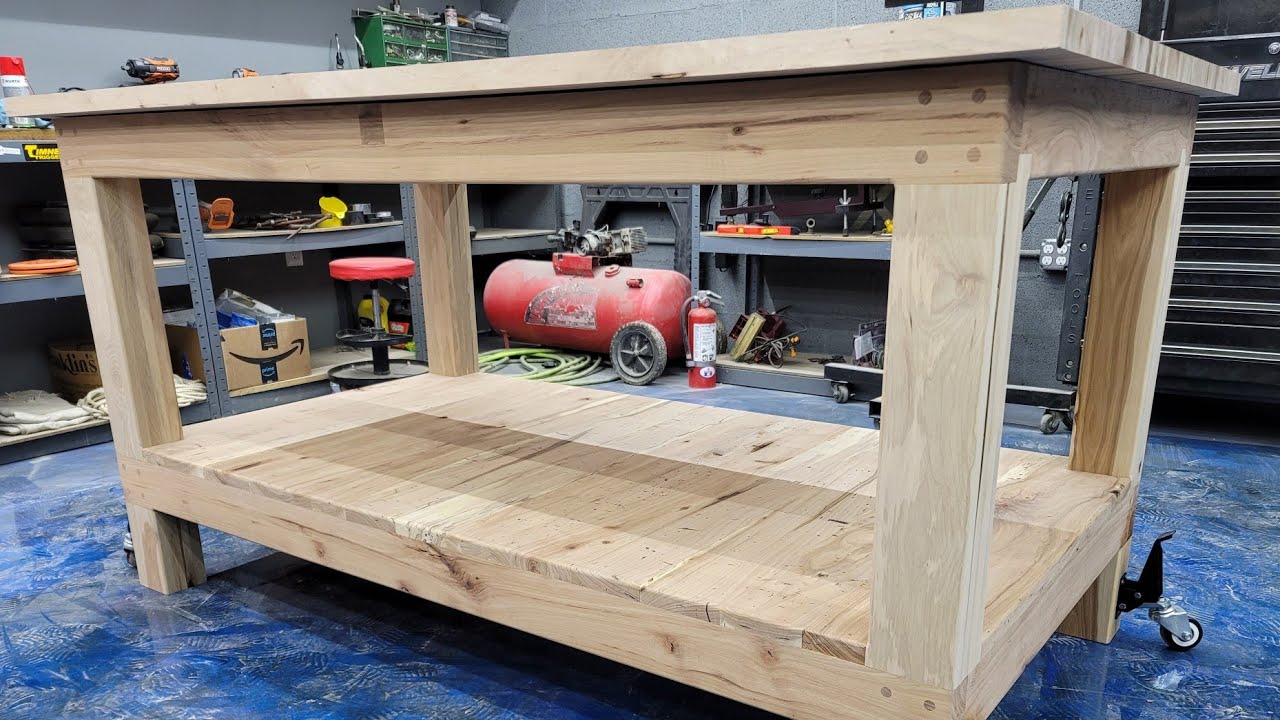 DIY Workbench How I made my first Hardwood workbench Part 1 - YouTube