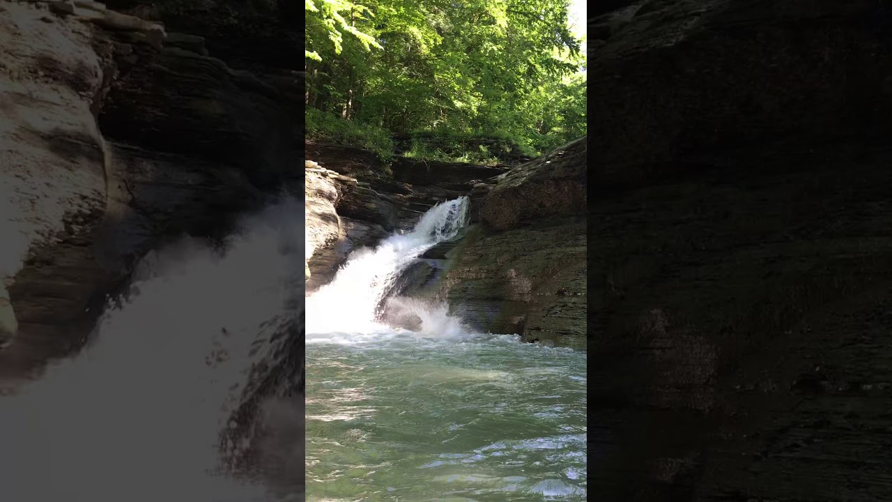 Arkwright falls cliff dive jump Cassadaga New York YouTube