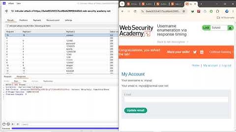 Lab #3 Username enumeration via response timing | Authentication Vulnerabilities