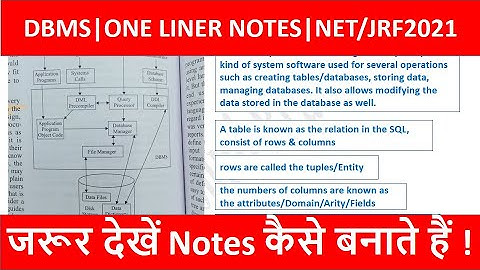 DBMS LAST MINUTE NOTES Part-2 | Dbms last minute नोट्स कैसे तैयार करें | by Rashmi Prabha