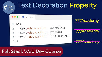 CSS for Beginners | CSS Text-Decoration Property  | Web Development Tutorials #31