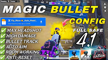 BGMI 4.1🔥MAGIC BULLET TRACKING AUTOHEADSHOT CONFIG FILE |HIGH DAMAGE AIMBOT CONFIG BGMI4.1