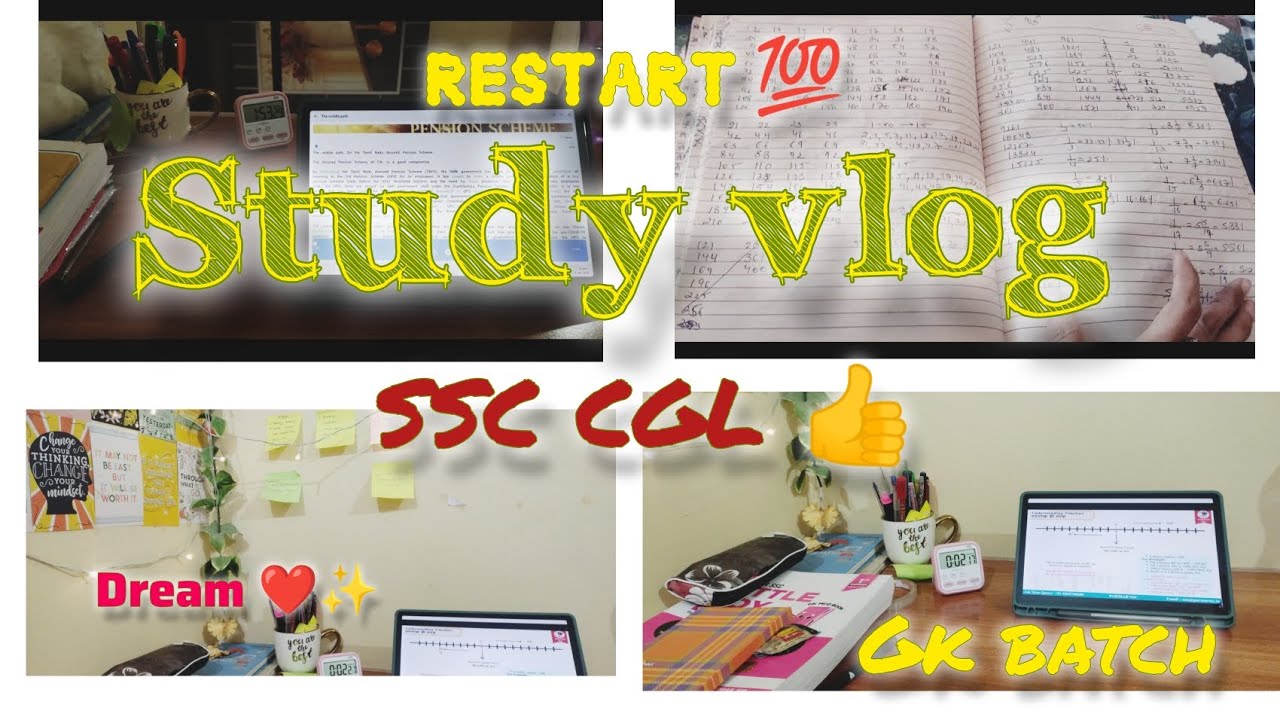 SSC CGL STUDY VLOG 2026💯✨👍|| Restart my preperation after long 👍💯