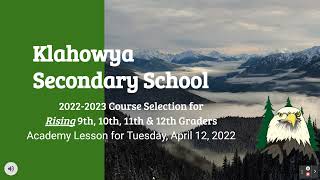 22-23 High School Course Selection Academy Lesson