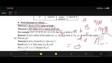 subsets | superset | proper subsets | #sets | set theory | class 11th | improper subsets
