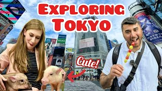 Exploring Shibuya, Harajuku, & Shinjuku | Shibuya Sky, Pig Cafe & Disney Store Japan